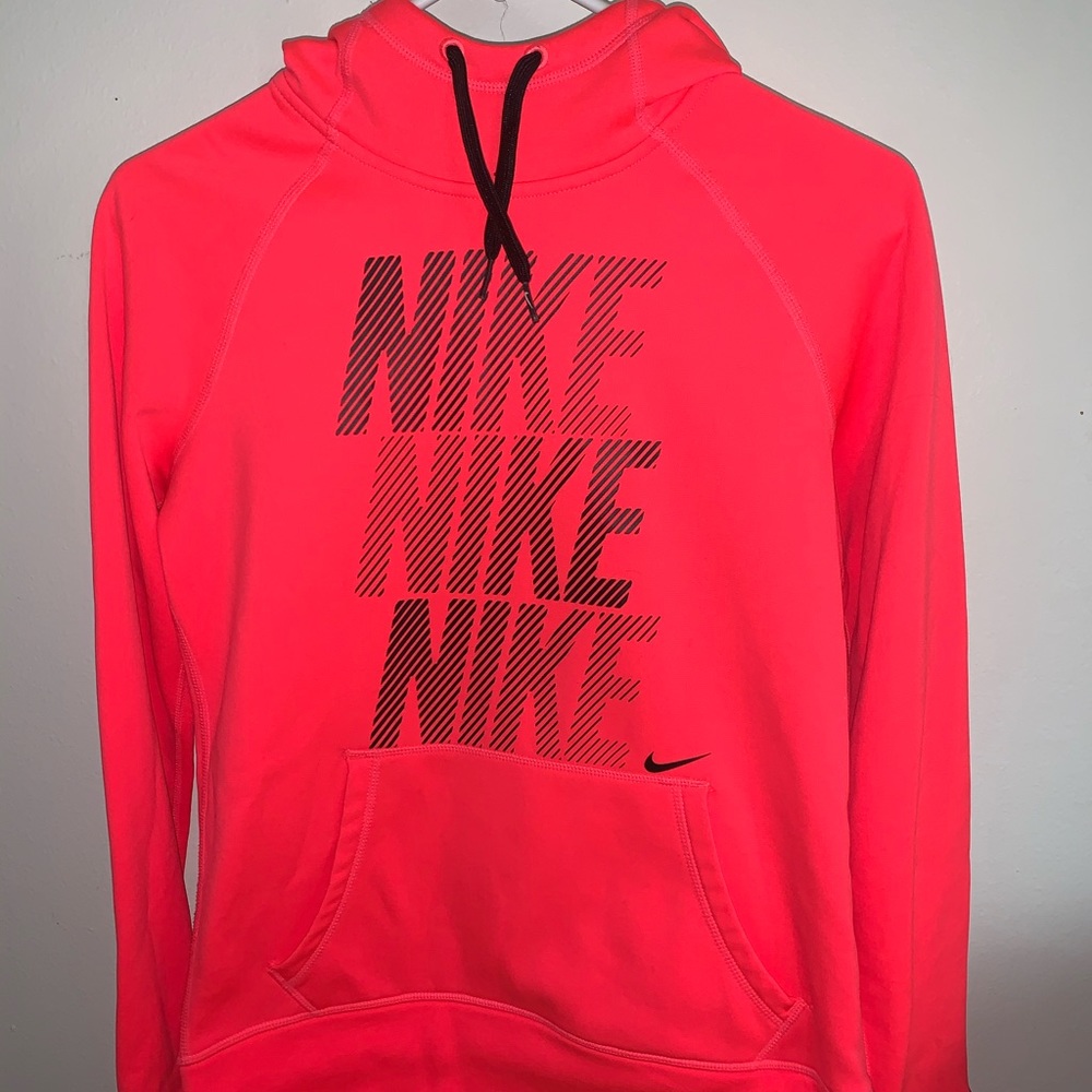 Nike therma fit pink neon hoodie